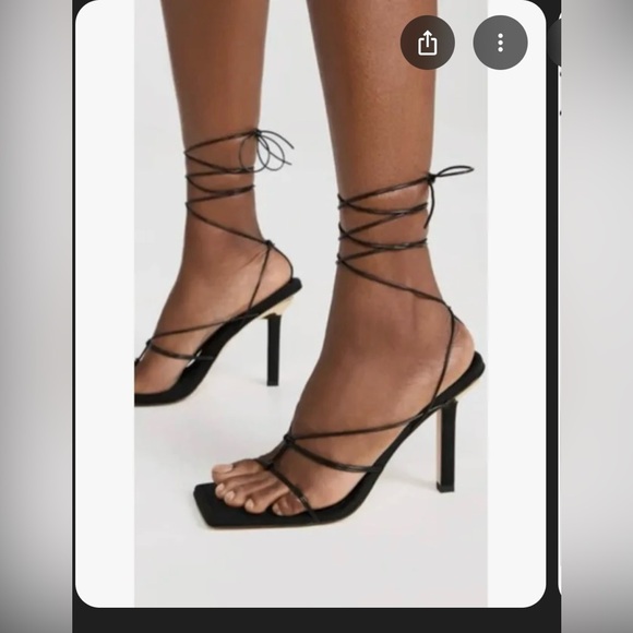 Good American Shoes - Good American Black Lace-Up Heels